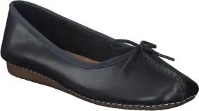 Damen-Ballerinas aus Leder 100101840191 (Dunkelblau)
